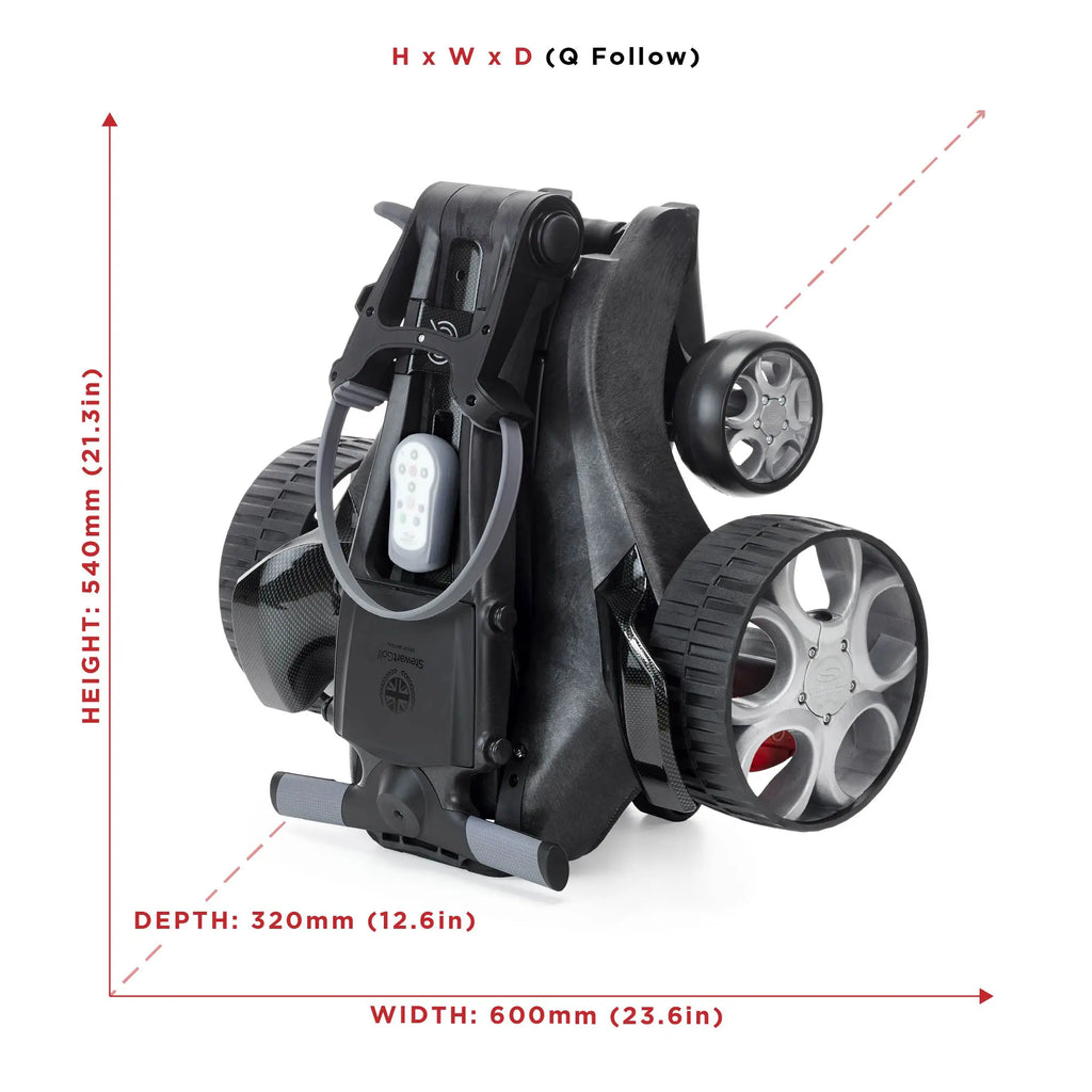 Stewart Golf Q Follow Carbon Range Electric Golf Cart